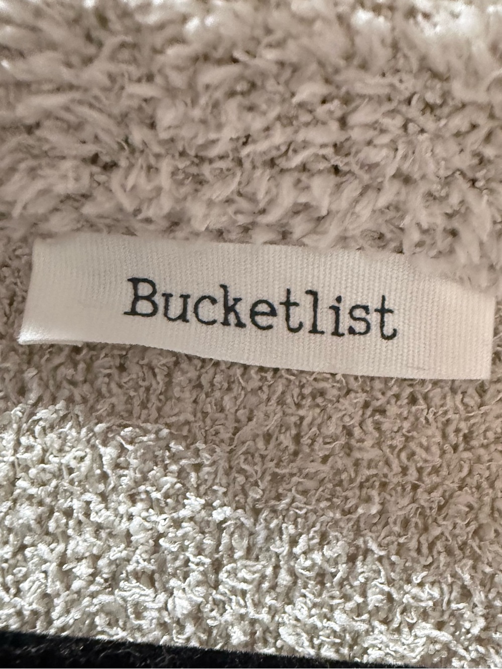 BUCKETLIST Cream Teddy Shacket with Button Front - Picture 2 of 6